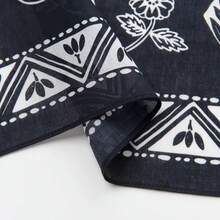 22\X22\ Flower Cotton Bandana Multi-Purpose Headbands - BlackBloom - View 4