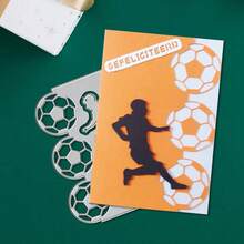 Creative Football Metal Cutting Dies, DIY Scrapbooking Album And Embossing Stencil, Greeting Card Making Tool, Card Paper Cutting Crafts ,Gift Card Making Template Die Cuts. - Silver - View 5