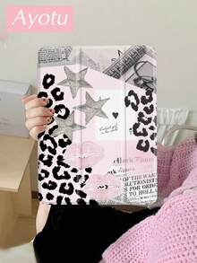 Ayotu 1件豹纹嘴唇星空图案平板电脑保护套和Kindle电子书保护套,兼容第10代、11代/Air 4代/Air 7代/9.7英寸,兼容三星Galaxy Tab A9 Plus、Kindle(第11代-2024年发布)(6英寸)、Kindle Paperwhite第12代(2024年发布),绝佳节日礼物,时尚简约图案。 - 彩色 - 查看 4