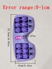 1pc Foot Massage Tool, Foot Reflexology Massager With 4 Rows Of Magnetic Beads And Rollers For Home Use - Multicolor - View 2