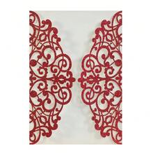 10 chiếc thiệp mời lấp lánh tinh tế, thiệp mời đám cưới, thiệp chúc mừng lễ hội, thiệp giấy lấp lánh màu vàng hồng, dùng trang trí tiệc cưới, sinh nhật lần thứ 15, lễ rửa tội, tiệc cô dâu. - 10 cái - Xem 9