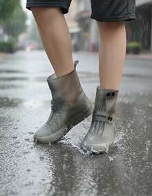 TendenciaBota Protector Silicon Impermeable Cubre Tenis Zapato LluviaCalidad premium - Gris transparente - Ver 2