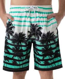 KAILUA SURF Mens Swim Trunks Long, Quick Dry Boardshorts, 9 Inches Inseam Bathing Suits With Mesh LiningA Valentine's Day L0RQ - Cây cọ xanh - Xem 1