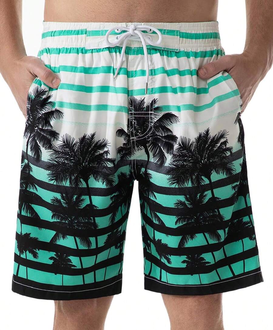 KAILUA SURF Mens Swim Trunks Long, Quick Dry Boardshorts, 9 Inches Inseam Bathing Suits With Mesh LiningA Valentine's Day L0RQ - Cây cọ xanh - Xem 1