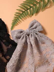 2 pièces/set Pinces à cheveux haut de gamme avec nœud papillon style bohème décontracté, style palais pour fête, mignon, de rue, élégant, en polyester, convient pour toutes les saisons, accessoires pour la tête, accessoires capillaires pour femmes, pinces, barrettes à cheveux - Multicolore - Voir 3