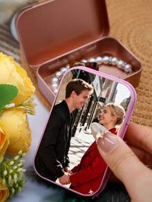 Custom Metal Box With Photos, Personalized Small Storage Box, Customized Ornament Storage Box, Customizable Picture Box, Jewelry Storage Box Organizer - Style a - View 5