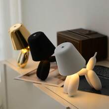 1pc Cute Dog Shaped LED Desk Lamp, 3 Color Temperatures Dimmable, Rechargeable, Bedroom Decor Gift - Puppy - View 2