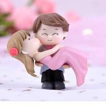 2pcs Resin Princess Hugging/Kissing Couple/Wedding Decor Items, Suitable For Living Room Tabletop, Entryway, Wine Cabinet Decoration, Holiday Gifts, Valentine's Day/Thanksgiving, DIY Micro Landscape Decoration, Car Accessories - Multicolor - View 12