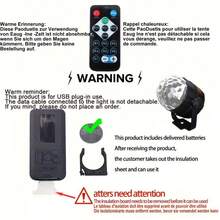 LED Stage Light, USB Powered RGB Disco Ball Light, LED Strobe Lights, Rotating DJ Ball Strobe Light With Remote Control, Magic Dance Car Party Atmosphere Lamp For Home KTV Bar - Nhiều màu - Xem 8