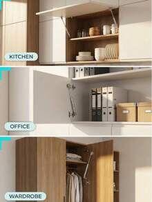 1根耐用液压金属支撑杆，稳固不卡顿，防锈耐用，用于支撑家具盖/固定设备箱盖/方便柜门开关。安装简便，适用于各种柜门，是家居五金的实用配件。 - 彩色 - 查看 8