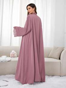 1pc Islamic Turkish Dubai Abaya Muslim Women Hijab, Suitable For Women's Daily Wear