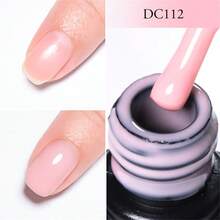 Mtssii 7ml Natural Nude 2 In 1 Rubber Base Gel Nail Polish Milky Pink Jelly White Nail Camouflage Color Coat Semi Permanent Soak Off UV Rubber Gel Base For Nails Manicure Nail Supplies Nail Art Design For Home Salon Gift For Women - 裸粉色 - 查看 3