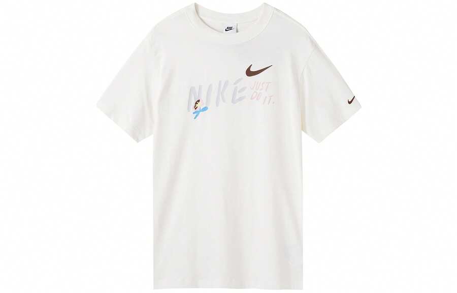 Áo thun ngắn tay Nike Sportswear Classic Logo với tay áo thẳng, thích hợp cho phong cách thể thao và thường ngày, phù hợp cho chạy bộ và tập luyện. - trắng - Xem 1