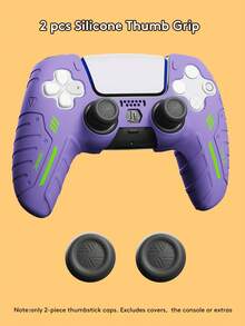 2 chiếc nắp silicon cho cần điều khiển, tương thích với tay cầm PlayStation 4/PlayStation 5/Switch Pro, phụ kiện chơi game - Nắp cần điều khiển, nắp cần điều khiển tay cầm PlayStation 5, nắp cần điều khiển tay cầm PlayStation 4/PlayStation 5 hiệu suất cao, họa tiết mạng nhện, họa tiết màu tím, họa tiết quả bóng đá. - Nhiều màu - Xem 10