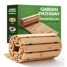 Paseo de jardín de madera de 8FT Roll Out Paseo recto Paseo para patio de jardín - Como se muestra - Ver 7
