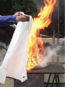 1件/2件装灭火毯 - 应急阻燃毯，39.37 x 39.37 英寸 - 玻璃纤维灭火毯，适用于厨房、家庭、学校、壁炉、烧烤架、车辆、办公室和仓库，带挂钩 - 彩色 - 查看 2