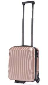 R.Leone Valigia da 1 Fino a Set 4 Trolley Rigido grande, medio, bagaglio a mano 55x40x23 cm Wizz, ITA Airways e bagaglio 45x36x20 cm in ABS 8005 - Blu - Visualizzare 9