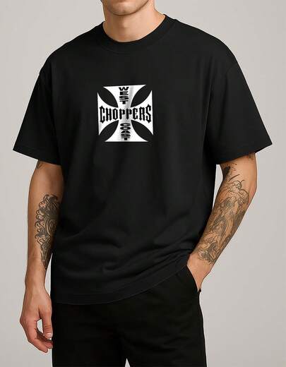 Camiseta West Coast Choppers Oversized Brian Velozes e Furiosos Estampa Básica Paul Walker