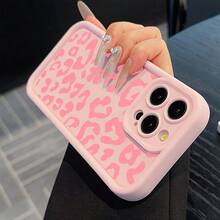Pink High Bamboo Pink Leopard Pattern Phone Case For Apple  6/7/8/X/Xs/Xr/Xs Max/11/12/13/14/15/17 Air 16 E/17 Pro Max Valentine's Day - 混合色 - 查看 5