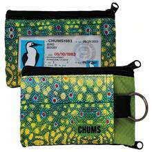 Chums Surfshorts Wallet - Lightweight Slim Wallet W/RFID BlocFKing Card - Zippered, Minimalist Wallet W/Key Ring - Patterns - 溪鱒 - 查看 1