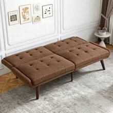Futons - Brown + Linen + 2 Seats + Foam - View 6
