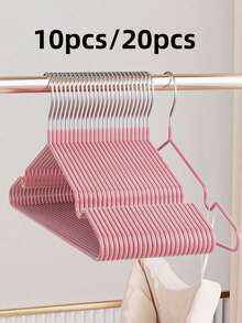 20pcs Non-Slip Hangers, Valentine's Day Gift, Adult Non-Slip Hangers, Black Non-Slip Hangers, Bedroom Supplies, Storage Supplies, Suitable For Bedroom And Wardrobe - Easy Hanging, Space-Saving Design, Suitable For Spring, Summer, Autumn And Winter Clothes, Can Hang Tops And Pants, Minimalist Style - Multicolor - View 3