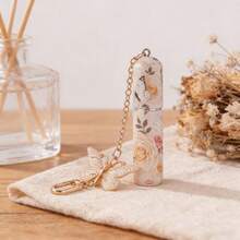 1pc Travel Perfume Spray Bottle, Perfume Bottle With 3D Butterfly Pendant,  Fragrance Empty Perfume Refillable Bottle, Suitable For Travel And Outings, Travel Essential, Back To School Perfume Bottle, Visible Liquid Window, 5ML Travel-Sized, Keychain, Bag Charm, Gifts For Women - Bướm Vàng - Xem 1