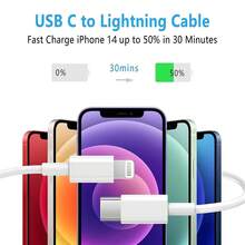 30W USB-C Power Adapter With EU Plug, Includes 3.3FT/100CM High-Speed USB C To Lightning Cable, Charging Kit Compatible With IPhone 14 Pro Max/14 Pro/14, 13 Pro Max/13 Pro/13, 12, 11, XS, X, XS Max, IPad Series - EU C Type Plug(220-240V) - View 8