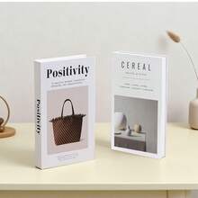 1件装时尚假书装饰，创意现代英文假书，极简杂志摄影道具书模型 - 彩色 - 查看 11