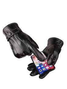 Găng tay nam giữ ấm, chống lạnh, chống trượt, chống thấm nước, chống gió, dùng cho xe máy, có màn hình cảm ứng, cảm ứng, dày dặn. - Nhiều màu - Xem 6