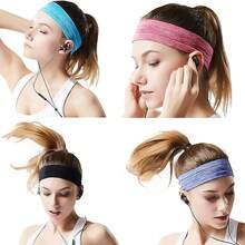 Workout Headbands Non Slip Headband Sport Headbands Sweatbands Elastic Sport Hair Bands For Sports Travel Indoor Fitness Gym - 固體1 - 查看 7