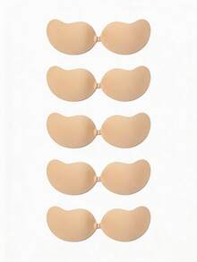 1 Par de Capa Adesiva para Mamilos em Tom de Pele para Realce do Decote - Damasco - Visão 17