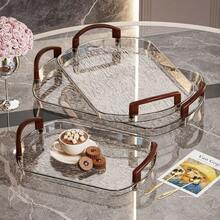 1pc Oval Pet Treat Fruit Platter, Suitable For Home Kitchen Fruit Platters, Restaurant Tables, And Ramadan Use - Grey - View 1