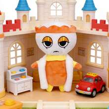 Dandy's World Artistic Plush Doll Set, Premium Suede Material With Abstract Design, Cute Aesthetic Room Decor, Perfect Holiday Gift For Teens & Adults - Orange - Visa 1