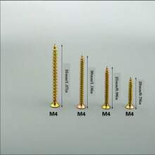 110pcs M4 Flat Head Wood Screw Set - Self-Tapping Wood Screws, Zinc Plated Finish, Full Thread Metal Self-Drilling Screws, Suitable For Furniture, Cabinets, Repairs And DIY - Multicolor - View 5