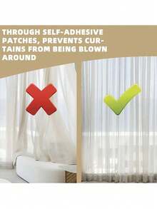 12pcs/6pcs/2pcs Magnetic Curtain Closures, Curtain Weighted Magnetic Clips With Nails, Multi-Use, Magnetic Curtain Clips, Keep Curtains Or Shower Curtains Tightly Against Wall, Prevent Blowing Away, Easy To Install Wall-Mounted Magnetic Clips, Suitable For Shower Curtains, Seams, Walls - Multicolor - View 9