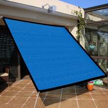 Malla Sombra para Exteriores 4x3M Sombra Toldo Reforzada Velas de Sombra Lona 90% Bloqueo de Solar UV para Jardn Piscina Patio Terraza Azul - como se muestra en la figura - Ver 6