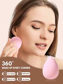 32PCS Makeup Tools Set Including:12PCS Makeup Brush Set+1pc Multi-Functional Zipper Toiletry And Cosmetic Bag Waterproof+2PCS Circular Powder Puffs+1pc Hairband+5PCS Triangle Powder Puffs+2PCS Hand Bowl Strap+3PCS Makeup Sponges+3PCS Mini Makeup Sponges+3PCS Mini Air Cushion Powder Puffs - Multicolor - View 10