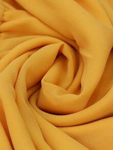 Women's New Elegant Fashionable Commuter Style Date Solid Color Ruffle Tie Long Sleeve Dress Spring - Yellow - View 5