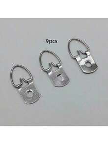 1/3/6/9pcs Stainless Steel Seamless No-Drill Hanging Hooks, Multi-Purpose Picture Hangers, Photo Frame Fixation No-Drill Hooks/Wall Hangers/Hooks - Multicolor - View 9