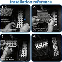 适用于奔驰C级、E级、GLC、GLK、CLS、GLE、S级的全不锈钢油门刹车踏板脚踏板套 - 賓士腳踏 - 查看 4