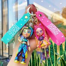 1pc Electroplated K-POP Witch Girl Group Keychain Cartoon 3D Figurine Couple Bag Charm Car Key Chain - Multicolor - View 7