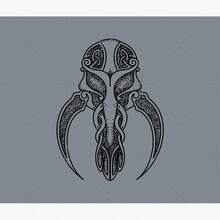 Mandalorian Nordic Mythosaur Skull Fleece Throw Blanket, Ultra Soft Flannel Couch Bed Blanket For Fans, Scandinavian Style Gift, Lightweight Warm 50x60 Inches - 圖片顏色 - 查看 11