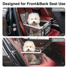 Foldable Pet Car Booster Seat - Breathable & Easy To Clean, Spacious Design For Cats & Dogs | Fits Front & Rear Seats, Easy Assembly | Pet Car Seat, Car Seat Cover, Dog Car Seat Cover - Multicolor - View 7