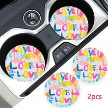 2个装汽车杯垫 时尚耐用 速干防滑汽车杯垫 - A - 查看 10