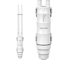 Wavlink N300 室外 Wi-Fi CPE/接入点/中继器/信号扩展器，配备 1000mW 全向天线、被动式 PoE 供电、15KV 静电放电保护和 4KV 防雷保护