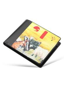 1pc Multi-Functional Personalized Graffiti Design PU Leather Wallet Card Bag, Great Gift For Young Boys On Valentine's Day - Multicolor - View 8