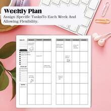 Travelers Notebook Inserts,Undated Weekly Planner,Weekly To Do List Notepad,30 Sheets,8.25\ X 4.25\,Travelers Notebook Refills For Journals,Dis,Planners - Refills-weeklyplan - View 5