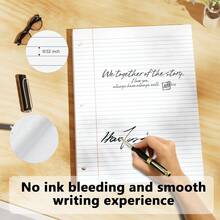 3-Pack White Loose Leaf Paper 390 Sheets Filler Paper 8 * 10.5 College Ruled 3-Hole Punched For 3-Ring Binders Notebook Lined 8\ X 10.5\ - White3Pack - View 5
