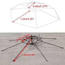 Reemplazo de tela para sombrilla de 2,7 m, 8 varillas, voladiza, doble capa, para patio exterior, jardín, etc. - Blanco - Ver 5